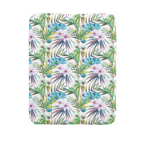 Пеленальный матрас Cebababy 50x70 Flora & Fauna W-143-099-542, Camaleon Blanco, белый / зеленый