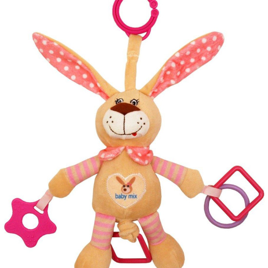 Плюшевая подвеска с вибро Baby Mix STK-17504 Кролик STK-17504P, pink, розовый
