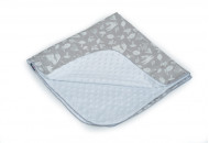 Плед Twins Dolce Minky 80x80 1465-D-018, Лесные жители grey, серый