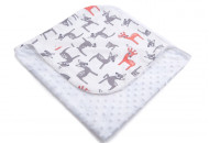 Плед Twins Dolce Minky 80x80 1465-D-020, Бэмби коралл, коралловый