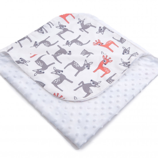 Плед Twins Dolce Minky 80x80 1465-D-020, Бэмби коралл, коралловый