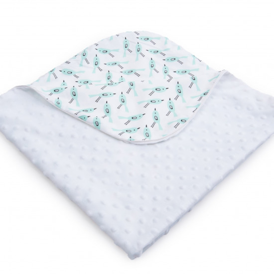 Плед Twins Dolce Minky 80x80 1465-P-032, Птички мята, м 