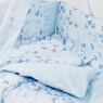 Постельный комплект 8 эл Twins Romantic Spring collection 4024-TR-04 Butterfly blue, голубой