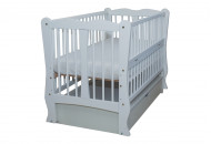 Bed oak wave with a white box, white