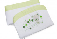 Бампер Twins Evo Лето сатин / аппликация 2073-A-018, white / green, белый / зеленый