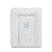 Пеленальный матрас Cebababy 50x70 Basic line W-143-066-260, Звездочка серая, серый