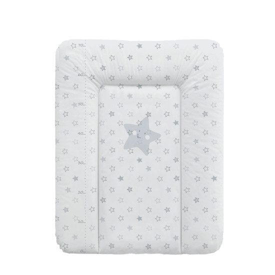 Пеленальный матрас Cebababy 50x70 Basic line W-143-066-260, Звездочка серая, серый