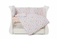 Бампер Twins Comfort line 2054-C-060, Балеринки, белый / розовый