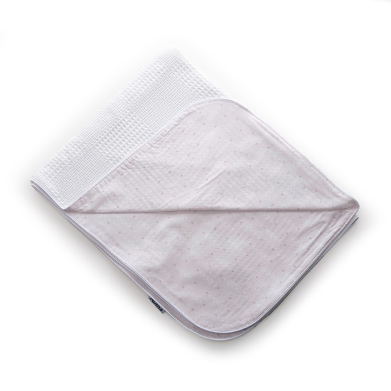 Плед и подушка Twins Waffle 100х80, 40x60 1408-TW-24, powder pink, белый / розовый