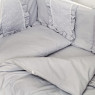 Постельный комплект 8 эл Twins Romantic Spring collection 4024-TR-10, grey, серый