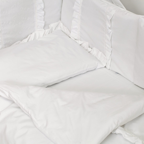 Постільний комплект 8 ел Twins Romantic Spring collection 4024-TR-01, white, білий