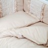 Постельный комплект 8 эл Twins Romantic Spring collection 4024-TR-02, beige, бежевый