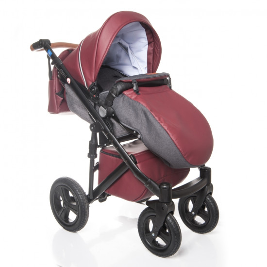 Коляска 2 в 1 Broco Capri 23 burgundy, бордо
