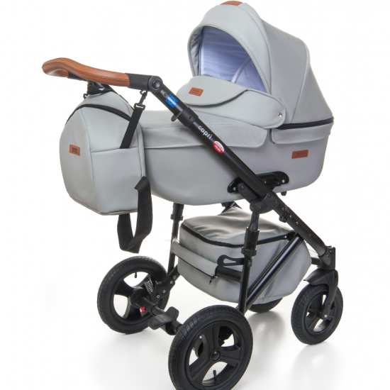 Коляска 2 в 1 Broco Capri 32, light grey, светло серый