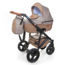 Коляска 2 в 1 Broco Capri textile cappucino, беж / коричневый