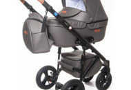 Коляска 2 в 1 Broco Capri textile grafit, серый