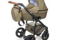Коляска 2 в 1 Broco Capri textile olive, зеленый