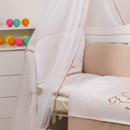 Балдахин Twins Dolce Loving bear 1062-D-009, white / beige, белый / беж