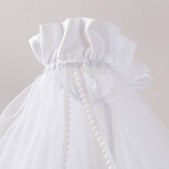 Балдахін Twins Pompon універсальний 10192-B01, white, білий