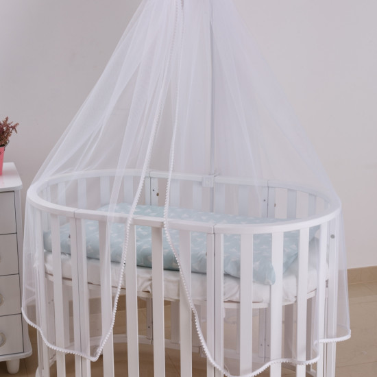 Балдахін Twins Pompon універсальний 10192-B01, white, білий