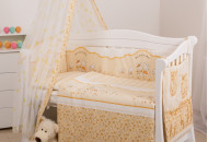 Bed a set 8 EL Twins Standard Basic 4050-CB-023, stripes bunnies, yellow