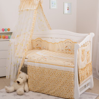Bed a set 8 EL Twins Standard Basic 4050-CB-023, stripes bunnies, yellow