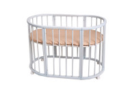 Кровать Twins Cozy овальное 170х70 круглая рейка L100-CK-01, белый, белый