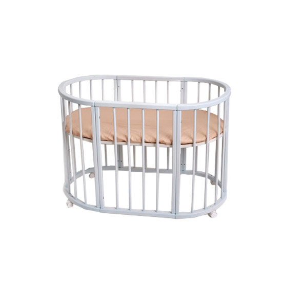 Кровать Twins Cozy овальное 170х70 круглая рейка L100-CK-01, белый, белый