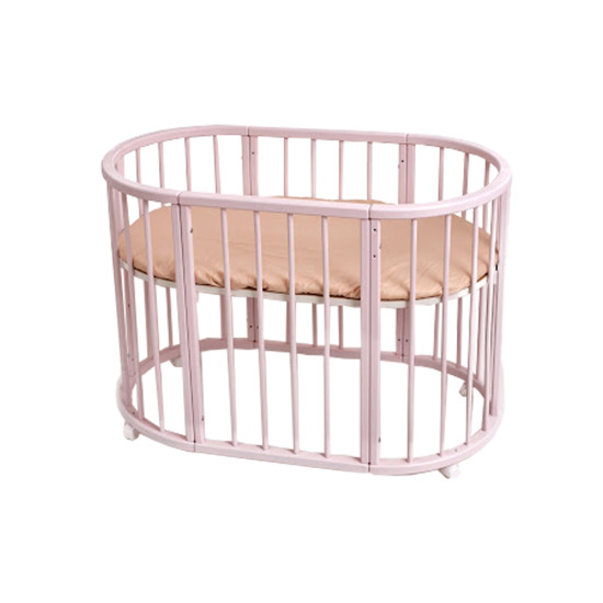 Кровать Twins Cozy овальное 170х70 круглая рейка L100-CK-02 слоновая кость, бежевый