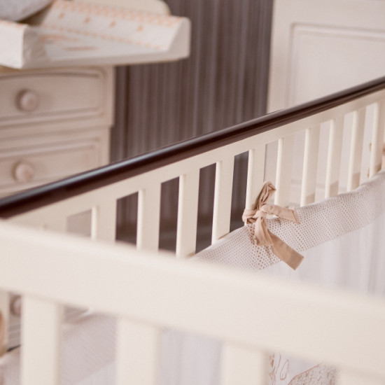 Bed Twins Pinocchio ivory / walnut, beige / brown