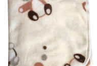 Плед Twins велюр Мишка 104x80 beige 1408-TB-02, beige, бежевый
