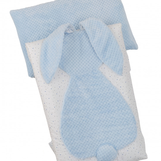 Плед и подушка Twins Кролик 120х90 1408-TK-04 blue, голубой