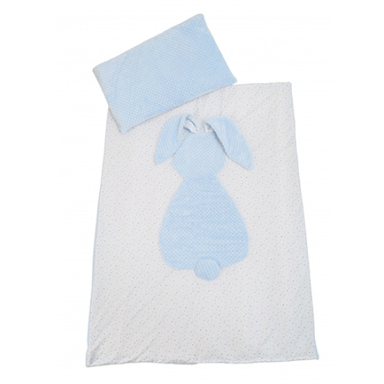 Плед и подушка Twins Кролик 120х90 1408-TK-04 blue, голубой