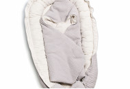 Кокон Twins Waffle + конверт- плед 9064-KЕWP-101, light grey, світло сірий