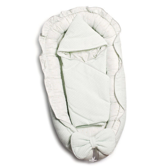 Кокон Twins Waffle + конверт- плед 9064-KЕWP-014, mint, м