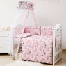 Постельный комплект 8 эл Twins Premium Glamour 4029-TGN-08 Ноченька розовая, розовый