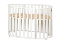 Кровать Twins Cozy овальное 170х70 плоская рейка L100-CR-01, белый, белый