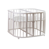 Кроватка детскаая Twins для двойни 110х110 L100-TW-01, белый, белый