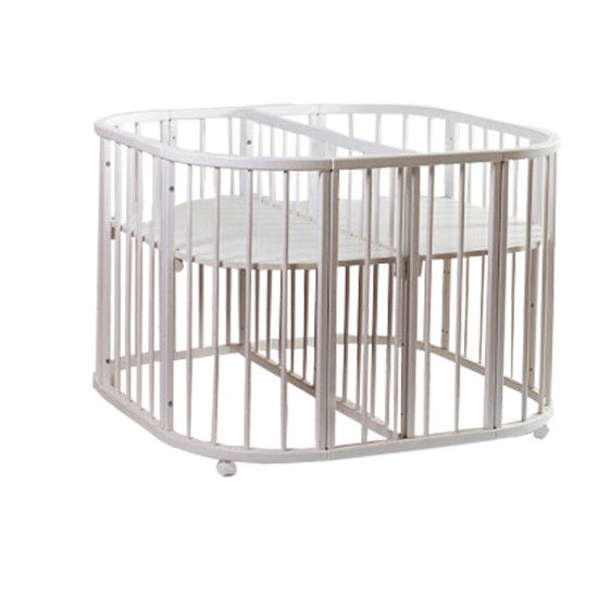 Кроватка детскаая Twins для двойни 110х110 L100-TW-01, белый, белый