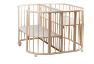 Кроватка детская Twins для двойни 110х110 L100-TW-02, слоновая кость, бежевый