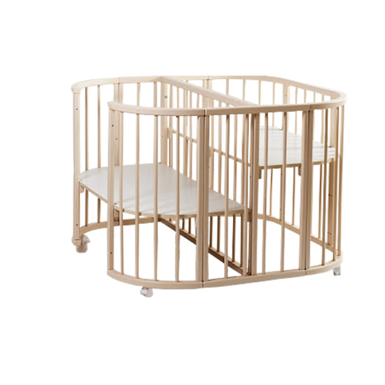 Кроватка детская Twins для двойни 110х110 L100-TW-02, слоновая кость, бежевый