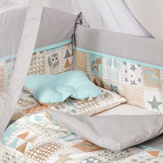Bed a set 8 email Twins Modern II 4028-P-114, owl gray, gray