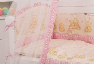 Балдахін Twins Comfort New 1051-C-116, Ведмедики з зіркою рожеві, рожевий