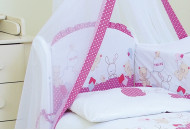 Балдахин Twins Comfort New 1051-C-119 Горошки розовые, розовый