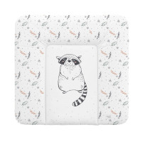 Пеленальный матрас Cebababy 75x72 Retro Autumn W-144-000-636, Raccoon, белый