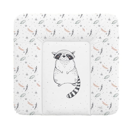 Пеленальный матрас Cebababy 75x72 Retro Autumn W-144-000-636, Raccoon, белый