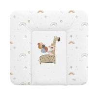 Пеленальный матрас Cebababy 75x72 Retro Autumn W-144-000-637, Giraffe, белый