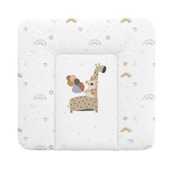 Пеленальный матрас Cebababy 75x72 Retro Autumn W-144-000-637, Giraffe, белый