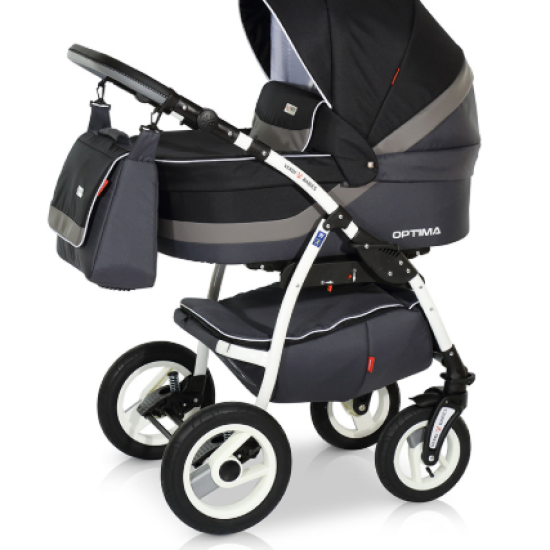 Коляска 3 в 1 Verdi Babies Optima black, чорний