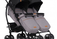 Коляска для двійні EasyGo Comfort Duo 2019 grey fox, сірий